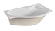 1MARKA Gracia Ванна асимметричная пристенная размер 170х100 см, цвет белый - фото 205060