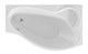 1MARKA Gracia Ванна асимметричная пристенная размер 170х100 см, цвет белый - фото 205062