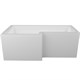 1MARKA Linea Ванна асимметричная пристенная размер 165х85 см, цвет белый - фото 205094