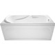 1MARKA Vita Ванна прямоугольная пристенная размер 160х70 см, цвет белый - фото 205222