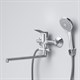 AM.PM X-Joy Смеситель для ванны и душа с длинным изливом и душевым набором, хром - фото 208035