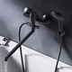 AM.PM X-Joy Смеситель для ванны и душа с длинным изливом и душевым набором, черный - фото 208042