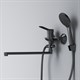 AM.PM X-Joy Смеситель для ванны и душа с длинным изливом и душевым набором, черный - фото 208045