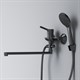 AM.PM X-Joy S Смеситель для ванны и душа с длинным изливом и душевым набором, черный - фото 208127