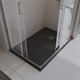 BELBAGNO Uno Поддон прямоугольный 120х90 из искусственного мрамора в комплекте с сифоном с декоративной накладкой (хром), черный матовый TRAY-MR-UNO-AH-120/90-35-NERO-CR - фото 211598