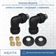 AQUATEK Комплект фитингов для нижнего подключения водяных полотенцесушителей типа лесенка ( уголок со сгоном 3/4х1/2 - 2 шт + эксцентрик 3/4х1/2 - 2 шт + отражатель 3/4 - 2 шт), цвет черный муар - фото 213230