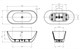 BELBAGNO Uno Ванна акриловая овальная отдельностоящая размер 160x70 см, цвет белый - фото 213605