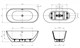 BELBAGNO Uno Ванна акриловая овальная отдельностоящая размер 170x75 см, цвет белый - фото 213612