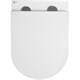 LEMARK Glazer Унитаз подвесной, безободковый с сиденьем микролифт,смыв Торнадо 3.0, белый глянец - фото 214387