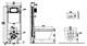 TECEspring Комплект для монтажа застенного модуля TECEspring с подвесным унитазом-биде и панелью смыва, круглыми клавишами, цвет хром - фото 215792