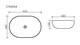 CERAMICA NOVA Element Умывальник чаша накладная овальная со сливом переливом 610*420*155мм, белый - фото 217165