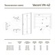 VECONI Vianno Душевая дверь складная профиль - хром / стекло - прозрачное, ширина 70 см - фото 217917