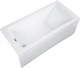 AQUANET Bright Ванна акриловая прямоугольная встраиваемая / пристенная размер 145x70 см с каркасом, белый - фото 218624