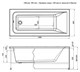 AQUANET Bright Ванна акриловая прямоугольная встраиваемая / пристенная размер 155x70 см с каркасом, белый - фото 218634