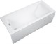 AQUANET Bright Ванна акриловая прямоугольная встраиваемая / пристенная размер 155x70 см с каркасом, белый - фото 218638