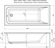 AQUANET Bright Ванна акриловая прямоугольная встраиваемая / пристенная размер 180x80 см с каркасом, белый - фото 218701
