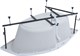 AQUANET Capri Ванна акриловая асимметричная встраиваемая / пристенная размер 160x100 см с каркасом R, белый - фото 218745