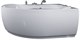 AQUANET Capri Ванна акриловая асимметричная встраиваемая / пристенная размер 170x110 см с каркасом R, белый - фото 218773