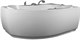 AQUANET Capri Ванна акриловая асимметричная встраиваемая / пристенная размер 170x110 см с каркасом R, белый - фото 218774