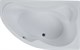 AQUANET Capri Ванна акриловая асимметричная встраиваемая / пристенная размер 170x110 см с каркасом R, белый - фото 218776