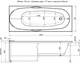AQUANET Dali Ванна акриловая прямоугольная встраиваемая / пристенная размер 170x70 см с каркасом, белый - фото 218799