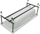 AQUANET Extra Ванна акриловая прямоугольная встраиваемая / пристенная размер 160x70 см с каркасом, белый - фото 218815
