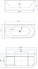 AQUANET Family Ванна акриловая асимметричная пристенная размер 180x80 см, белый - фото 218828