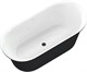 AQUANET Family Ванна акриловая овальная отдельностоящая / пристенная размер 170x80 см, белый / черный - фото 218895