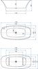 AQUANET Family Ванна акриловая овальная отдельностоящая / пристенная размер 170x80 см, белый / черный - фото 218896