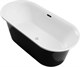 AQUANET Family Ванна акриловая овальная отдельностоящая / пристенная размер 170x80 см, белый / черный - фото 218900