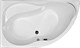 AQUANET Graciosa Ванна акриловая асимметричная встраиваемая / пристенная размер 150x90 см с каркасом L, белый - фото 218946
