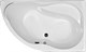 AQUANET Graciosa Ванна акриловая асимметричная встраиваемая / пристенная размер 150x90 см с каркасом R, белый - фото 218966