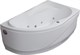 AQUANET Graciosa Ванна акриловая асимметричная встраиваемая / пристенная размер 150x90 см с каркасом R, белый - фото 218971