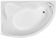 AQUANET Jamaica Ванна акриловая асимметричная встраиваемая / пристенная размер 160x110 см с каркасом L, белый - фото 218987