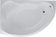 AQUANET Jamaica Ванна акриловая асимметричная встраиваемая / пристенная размер 160x110 см с каркасом L, белый - фото 218999