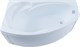 AQUANET Jersey Ванна акриловая асимметричная встраиваемая / пристенная размер 170x100 см с каркасом L, белый - фото 219029