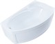 AQUANET Jersey Ванна акриловая асимметричная встраиваемая / пристенная размер 170x100 см с каркасом R, белый - фото 219045