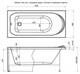 AQUANET Nord Ванна акриловая прямоугольная встраиваемая / пристенная размер 150x70 см с каркасом, белый - фото 219264