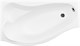 AQUANET Palma Ванна акриловая асимметричная встраиваемая / пристенная размер 170x100 см с каркасом L, белый - фото 219308