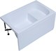 AQUANET Seed Ванна акриловая прямоугольная встраиваемая / пристенная размер 110x70 см с каркасом, белый - фото 219360