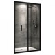 ABBER Sonnenstrand Душевая дверь складная ширина 120 см профиль - черный / стекло - прозрачное 6 мм - фото 219850
