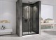 ABBER Sonnenstrand Душевая дверь складная ширина 120 см профиль - черный / стекло - прозрачное 6 мм - фото 219852