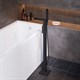 DAMIXA Gala Смеситель для ванны и душа, отдельностоящий, с ручным душем и шлангом, черный матовый - фото 221717