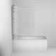 DAMIXA Skyline Душевая шторка на борт ванны 150х80,профиль анод,стекло прозрачное,полотенцедержатель - фото 221722