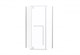 ESBANO Surf Душевое ограждение пятиугольная 90x90 см двери распашные, профиль - хром / стекло - прозрачное - фото 222039
