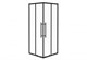 ESBANO Flex Душевое ограждение квадратная 100x100 см двери раздвижные, профиль - черный матовый / стекло - прозрачное - фото 222063