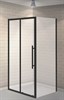 ESBANO Flex Душевое ограждение прямоугольная 100x80 см двери раздвижные, профиль - черный матовый / стекло - прозрачное - фото 222098