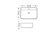 AQUATEK Вега Раковина накладная прямоугольная для установки на столешницу 500*395*140, с отверстием под смеситель, матовый белый - фото 222394