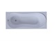 AQUATEK Афродита Ванна пристенная прямоугольная на каркасе с фронтальной панелью и сливом-переливом  размер 170x70 см, белый - фото 222903