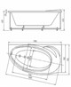 AQUATEK Бетта Ванна пристенная асимметричная L без гидромассажа с фронтальной панелью с каркасом (вклеенный) со слив-переливом размер 170x100 см, белый - фото 223003